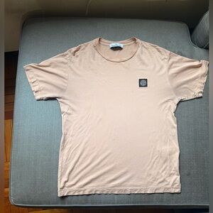 Stone Island Pale cream Crew Neck T-Shirt